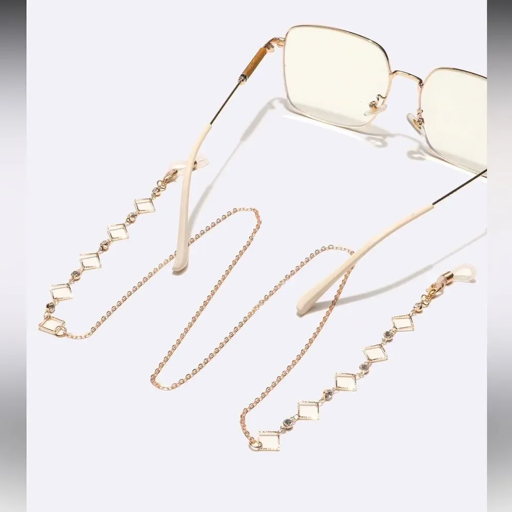 Gold Geometric Eyeglass Chain A1685